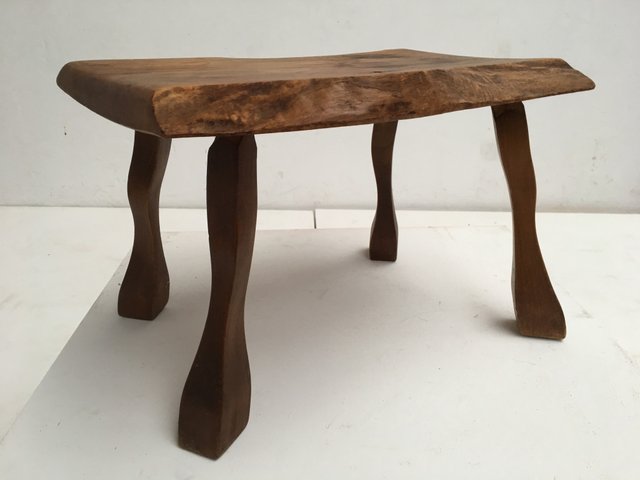 Vintage Solid Oak Organic Side Table 1960s For At Pamono