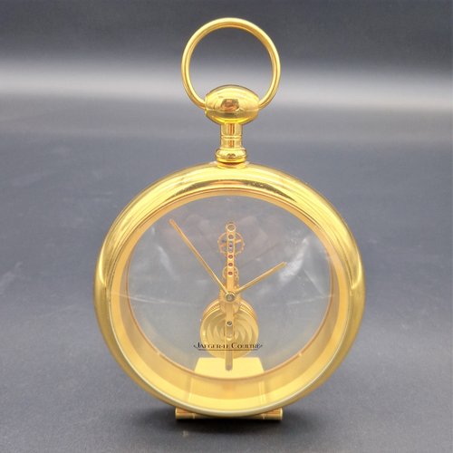 Mid Century Skeleton Table Clock from Jaeger Lecoultre 1970s