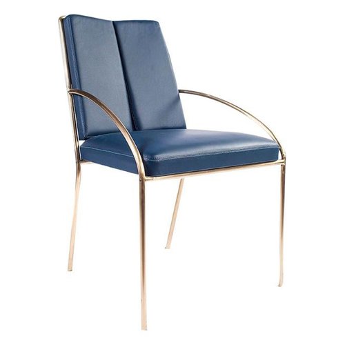 Tom Formont Chaise en Laiton Bleu par Atelier Thomas Formont en vente sur Pamono