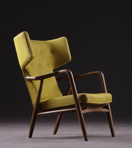 Eva velvet wingback cocktail chair discount