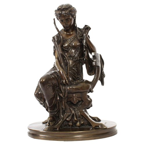 Sculpture En Bronze  Diane Chasseresse  De Paul Gasq