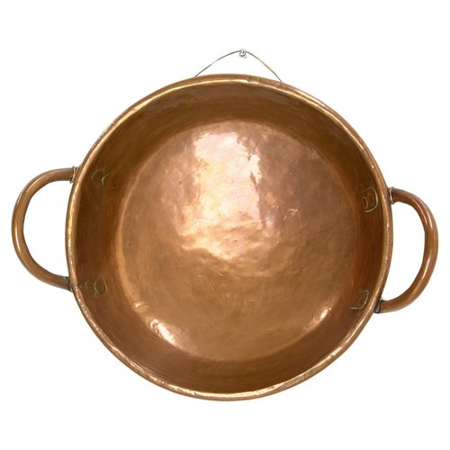 Grand couvercle à pot au feu en cuivre d'époque début 19 ème ou pour