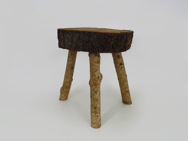 Tripod Milking Stool in Oak, France, 19th Century for sale at Pamono