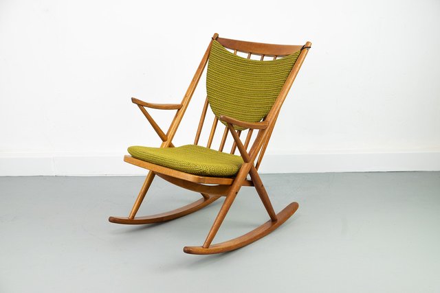 Teak Rocking Chair by Frank Reenskaug for Bramin, 1960s for sale at Pamono
