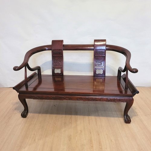 19世紀Carved Rosewood Settle Bench 19世紀Carved Rosewood Settle Bench 19世紀Carved Rosewood