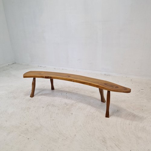 French Wooden Tree Trunk Bench, 1960s for sale at Pamono