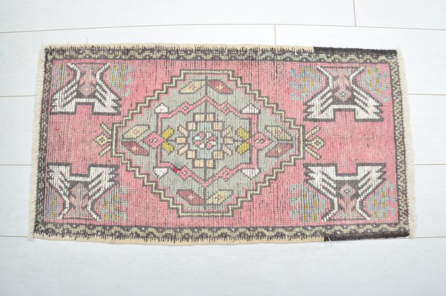 Small Turkish Faded Rug, 1960s for sale at Pamono