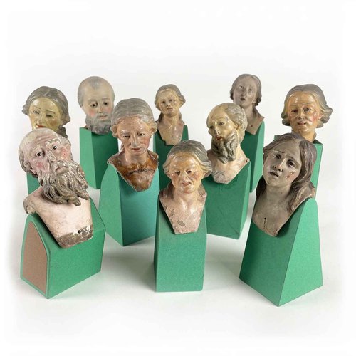 Neapolitan Terracotta Nativity Figures, 1700s, Set of 10 for sale at Pamono