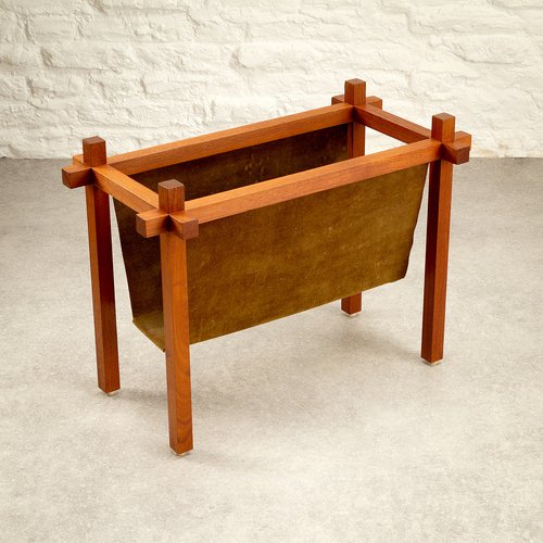 Teak Magazine Rack by Skj de Skjern Denmark 1960s for sale at Pamono