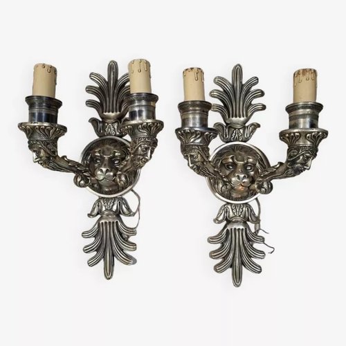Large Italian Wall Lights, Set of 2 for sale at Pamono