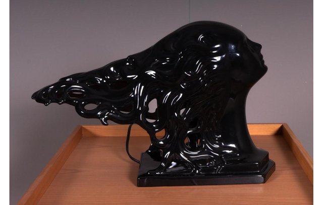 ANTIKE BRONZE LAMPE Frau 55cm Tischlampe Skulptur Figur Lampe EUR 320,00 - DE