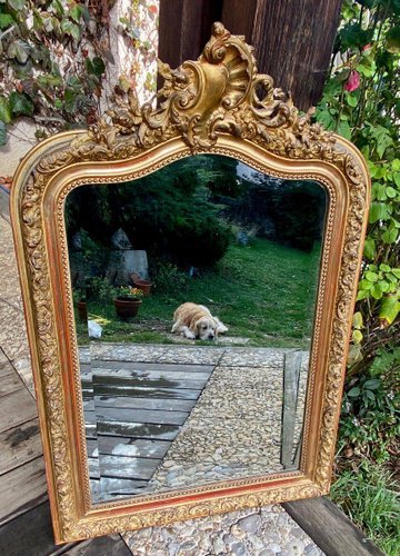 XXL Louis Philippe White Mirror for sale at Pamono