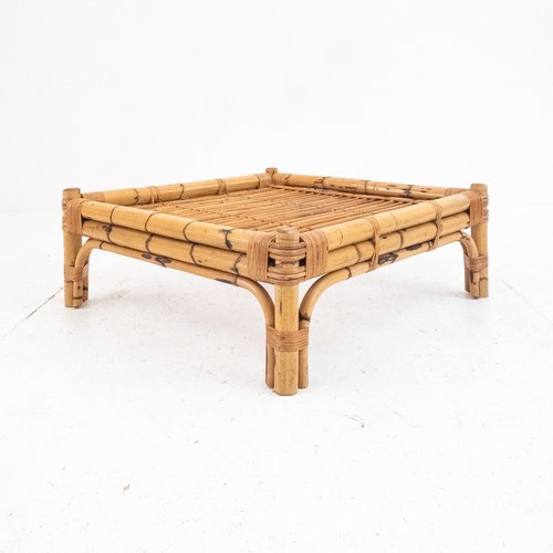 Square bamboo 2024 coffee table