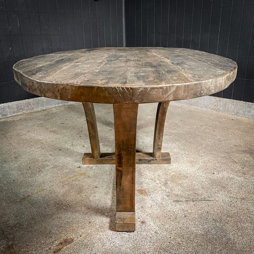 Wooden Oval Dining Table for sale at Pamono