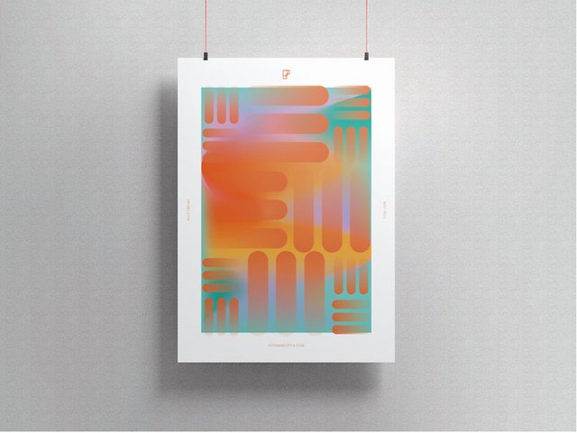 Ripple Mint Print from Form&seek for sale at Pamono