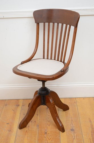 Vintage oak online swivel desk chair
