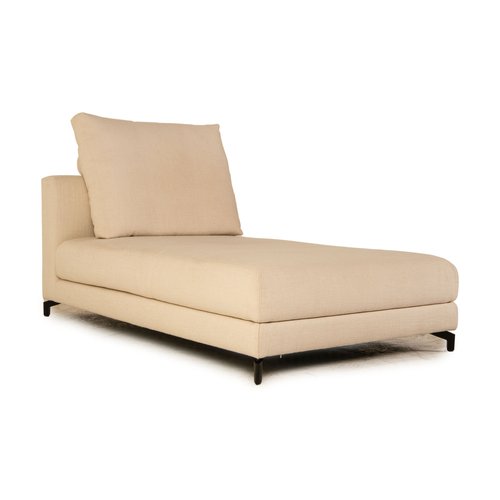 Nuvola Fabric Lounger Beige Cream Chaise Lounge from Rolf Benz for sale