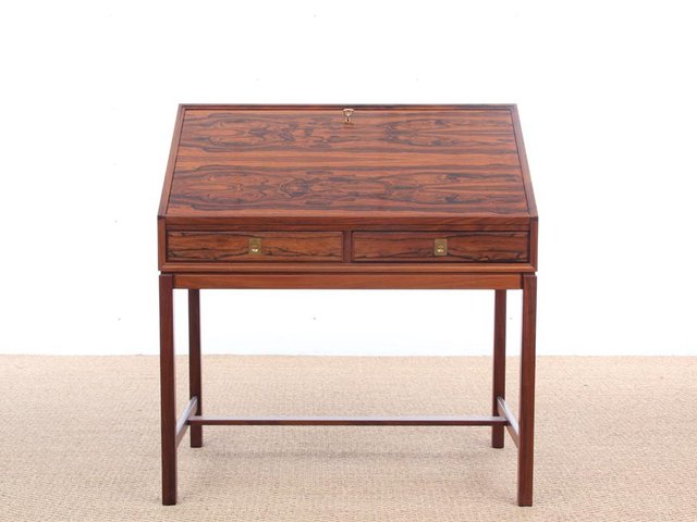 Mid Century Rio Rosewood Secretary Desk 1960s