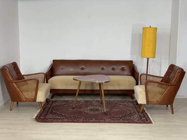 Mid-Century Living Room Set, Set of 3 for sale at Pamono