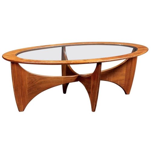 Oval Teak Coffee Table With Gl Top From G Plan 1960s Oval Teak Coffee Table With Gl Top From G Plan 1960s