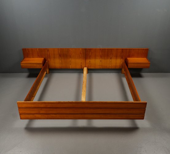 Pinewood Double Bed, Germany, 1950s for sale at Pamono