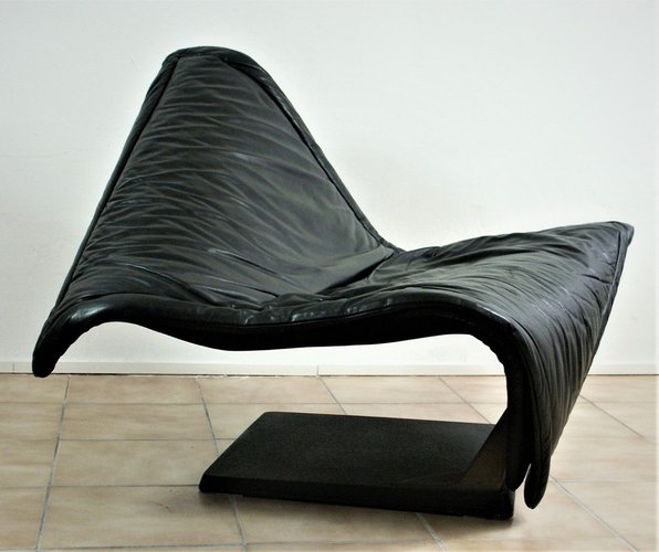 Leather Flying Rug Lounge Chair by Simon Desanta for Rosenthal, 1980s for sale at Pamono