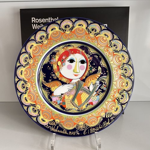 Christmas Plate in Porcelain by Björn Wiinblad for Rosenthal for