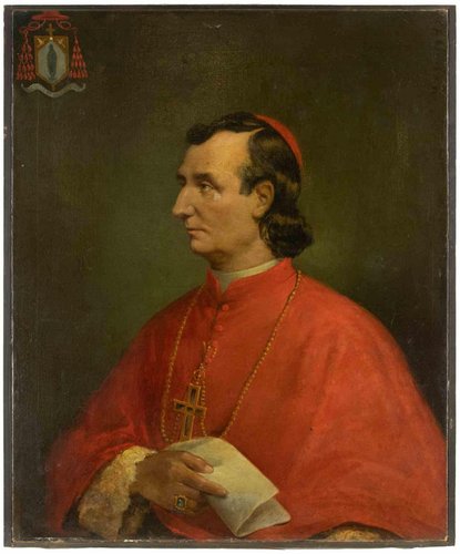 Unbekannt, Porträt von Bischof Gaspard Mermillod, Ölgemälde, 19. Jh