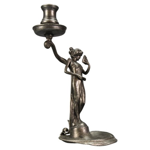 Portacandele a forma di angelo, stile vintage, con statua di cherubino