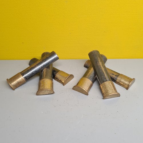French Bronze Knife Rests in the Shape of Shotgun Shells, 1930s, Set of 6  for sale at Pamono