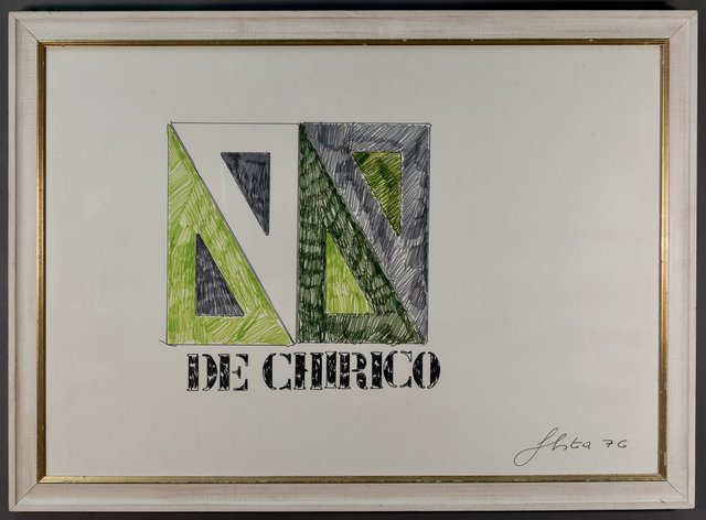 Tano Festa, Composition, 1976, Dessin à l'encre en vente sur Pamono