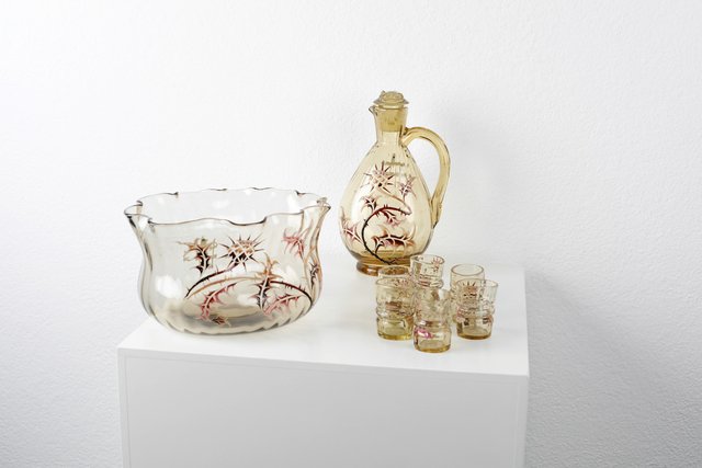 Gläser von Émile Gallé, 1930er, 8er Set bei Pamono kaufen
