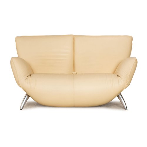 Leather TwoSeater Cream Sofa by Panta Rhei for Leolux for sale at Pamono