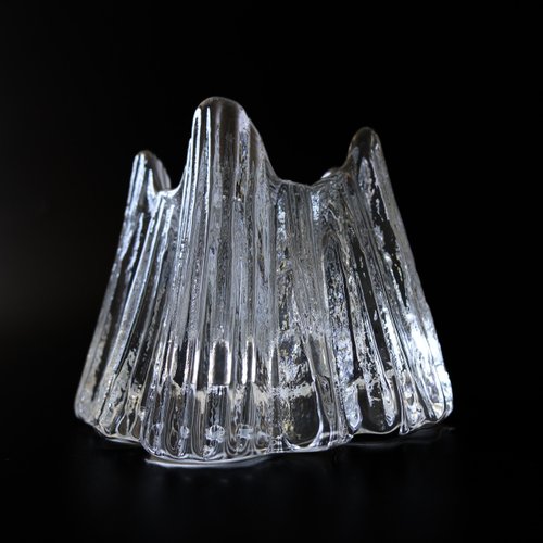 nybro sweden ニーブロー クリスタル ボルケーノ キャンドルホルダー Vintage Nybro Sweden Crystal Iceberg volcano Candle Holder