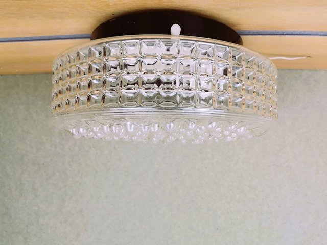 Large Clear Bubble Glass Ceiling or Wall Flush Mount 1990s for