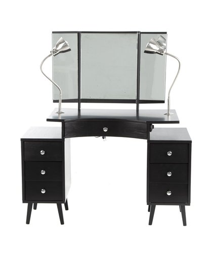 black brown ikea dressing table Mendocino Dresser - Black Oak