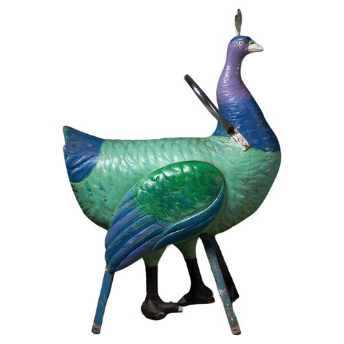 Figurine Paon Vintage En Céramique Blanche – Déco Maison, Chalet