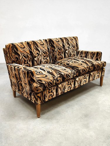 Retro Divan Divan Vintage en Tissu, 1960s en vente sur Pamono