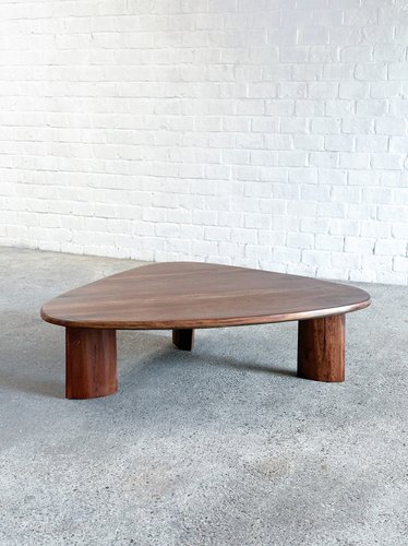 Paire De Tables Basses Rondes En Pin Style Années 70 - Inspiré Perriand/Daumiller - Vintage