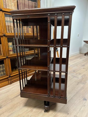 Librería giratoria de madera Siglo XX Alto: 80 x Ancho…