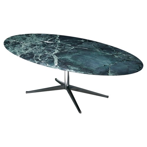 C One Table de salle à manger ovale vert brillant Chelini