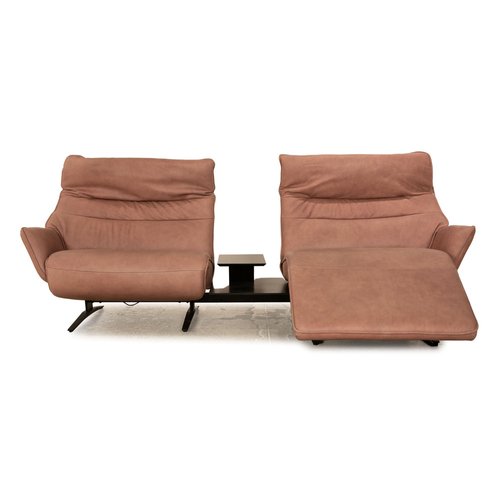 Lounger 4905 Leather Two Seater Sofa in Pink Rose from Himolla for