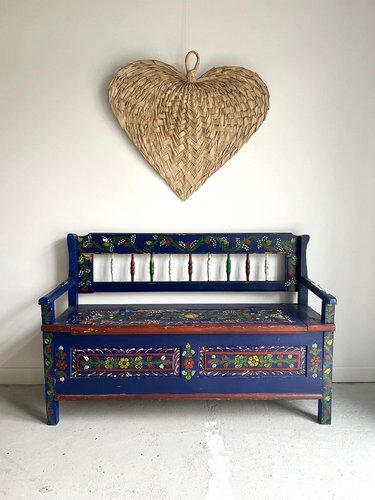 Painted 2024 storage bench