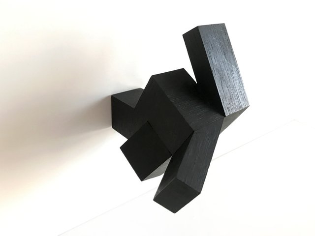 Scultura Da Parete In Metallo THINKING ROOM: Decorazione Moderna In Ferro Per Interni Ed Esterni, 30x10 Cm