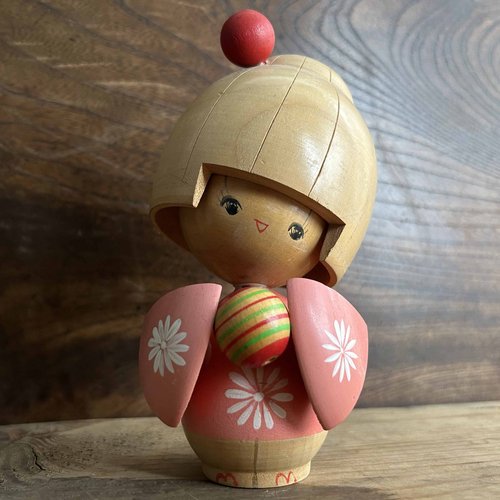 Véritables poupées japonaises Kokeshi Sosaki artisanales anciennes P86 Véritables poupées japonaises Kokeshi Sosaki artisanales anciennes P86