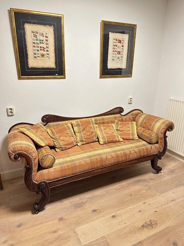 Antique Regency Mahogany Three Seater Sofa for sale at Pamono