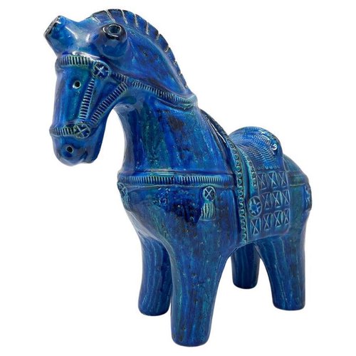 Mid-Century Modern Horse Ceramic Sculpture by Aldo Londi, Italy