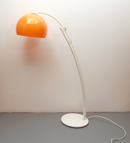 Orange arc cheap floor lamp
