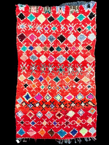 Moroccan Red Berber Rug, 1980s for sale at Pamono