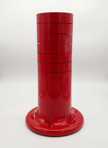 Portaombrelli Pluvium rosso di Giancarlo Piretti per Anonima